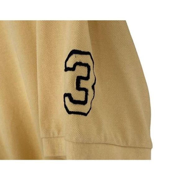 Polo Ralph Lauren Mens Yellow with Large Black Pony Logo - Size 4X Vintage 90's - Picture 3 of 6